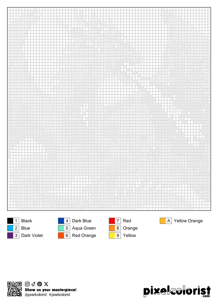 Dragon Pixel Color By Number For Adults Pixelcolorist