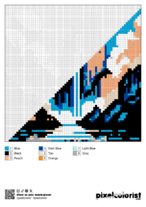 %s free Color by Number for adults PDF page