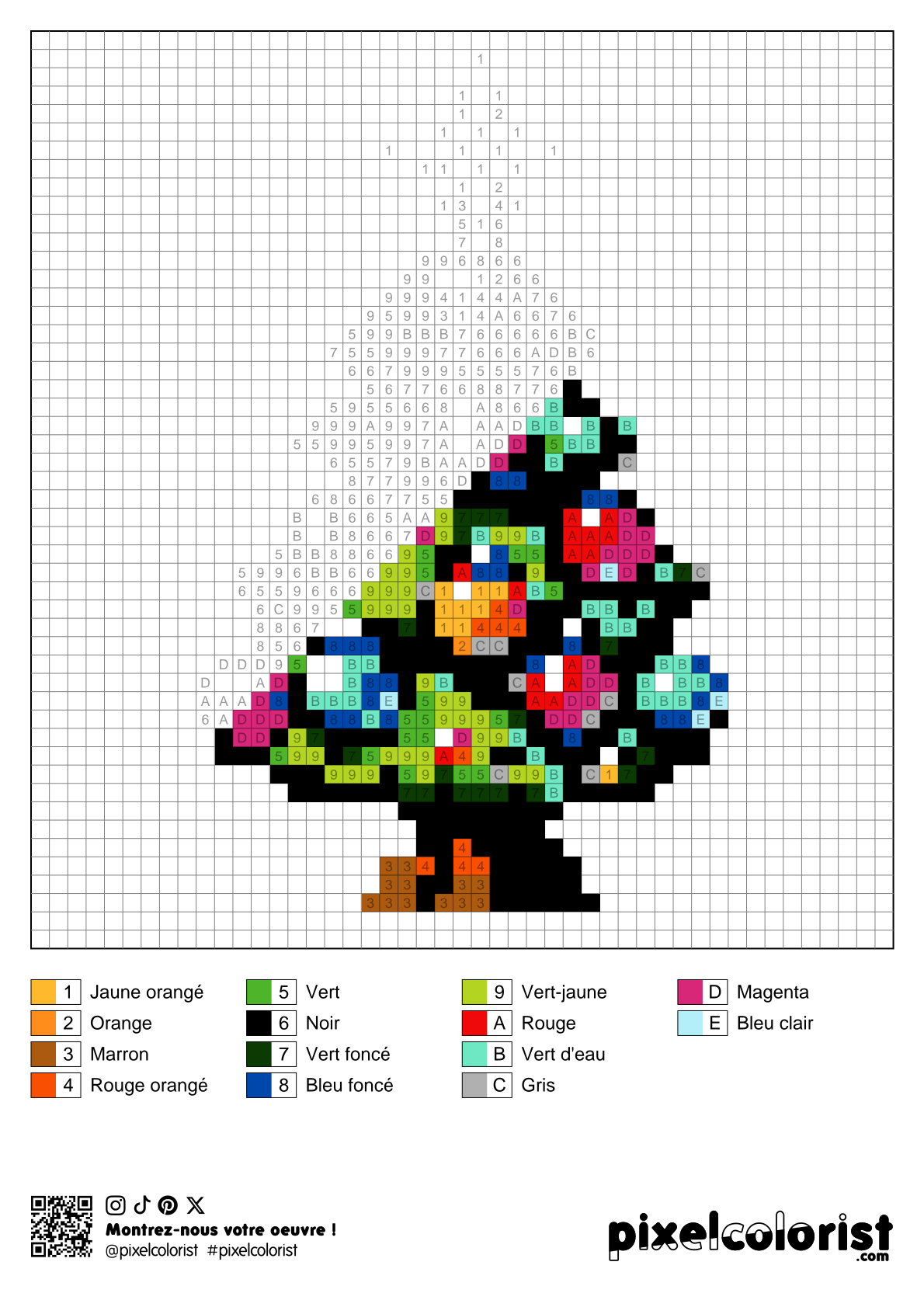 Coloriage %s pour adulte à imprimer (numérotés)