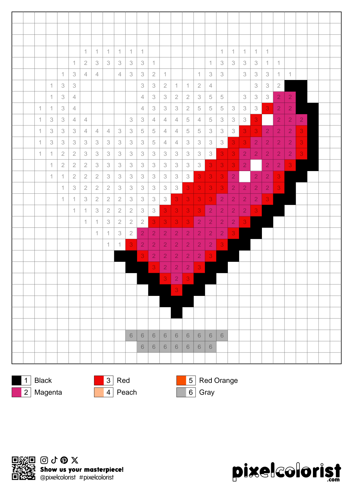 %s free Color by Number for adults PDF page