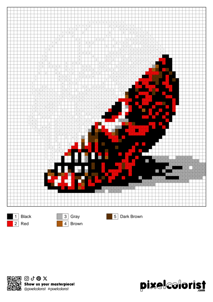 Skull Pixel Color by Number for Adults - Pixelcolorist