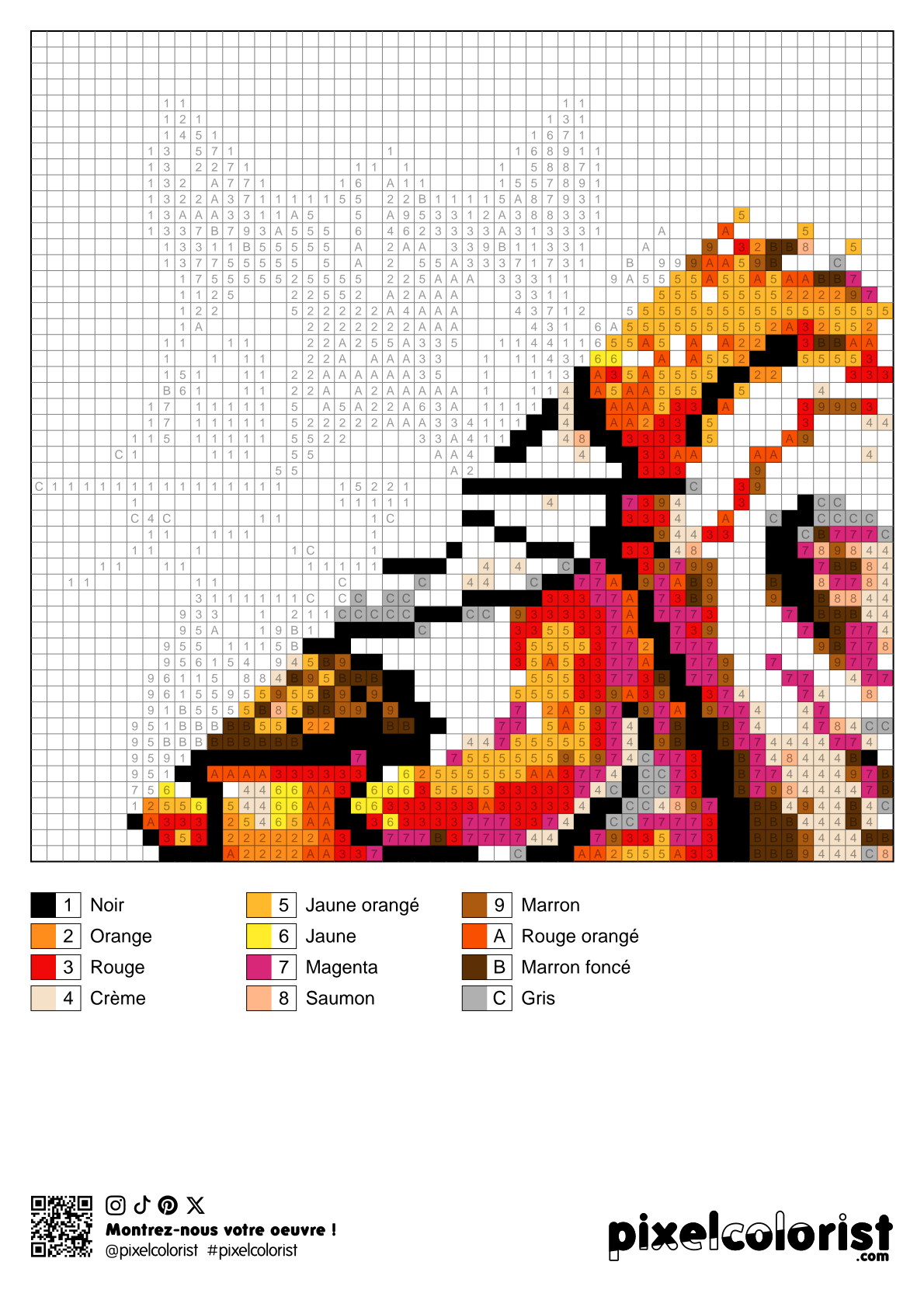 Coloriage %s pour adulte à imprimer (numérotés)