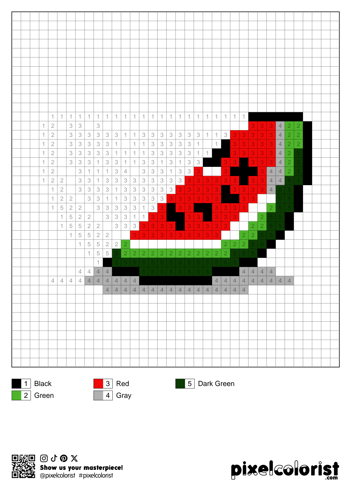 %s free Color by Number for adults PDF page