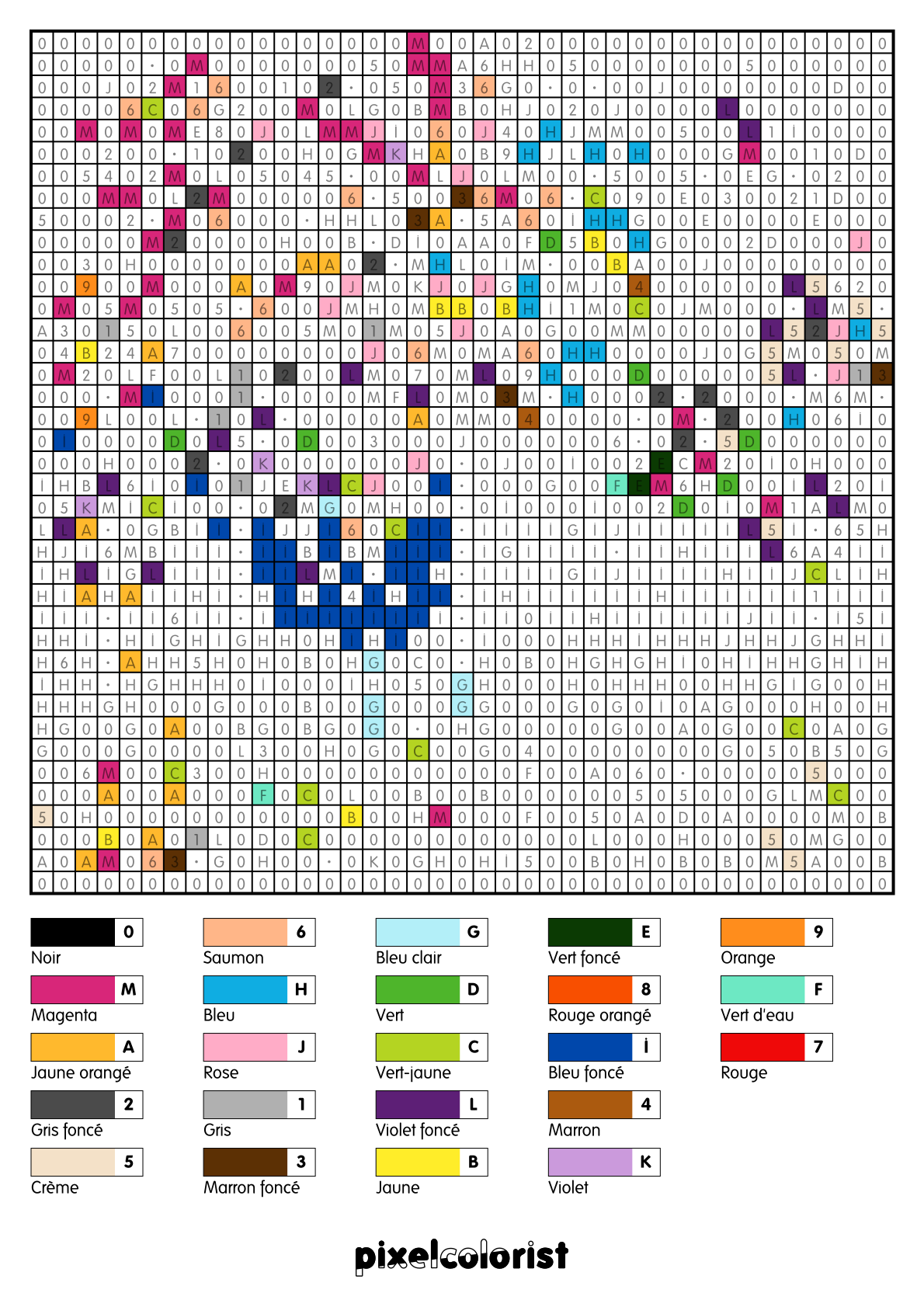 Coloriage %s pour adulte à imprimer (numérotés)