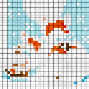 Fox Family Free Color by Number for adults PDF coloring page