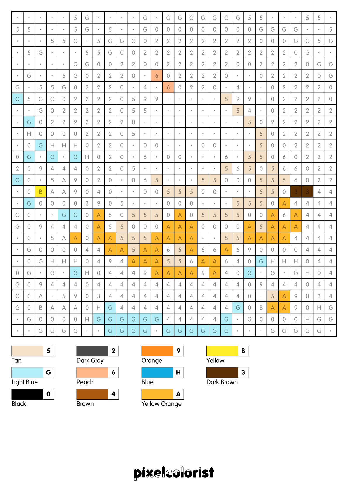 %s free Color by Number for adults PDF page