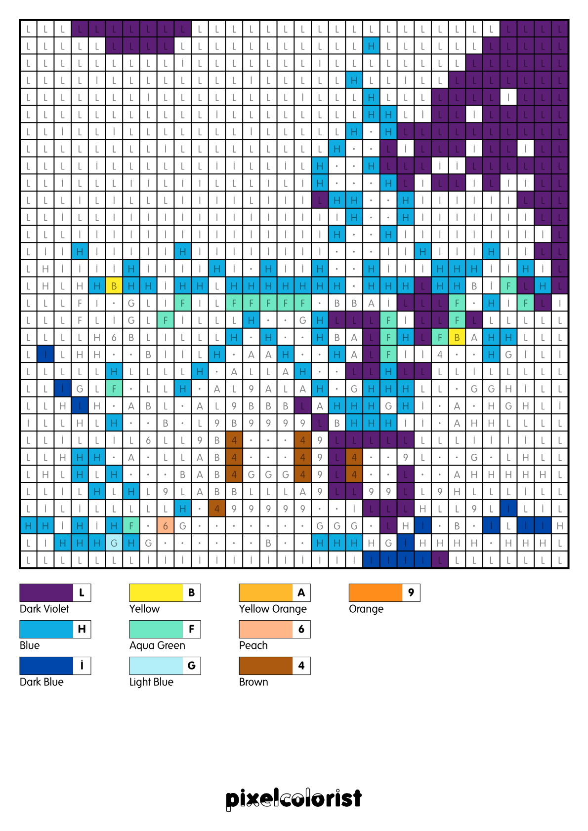 %s free Color by Number for adults PDF page