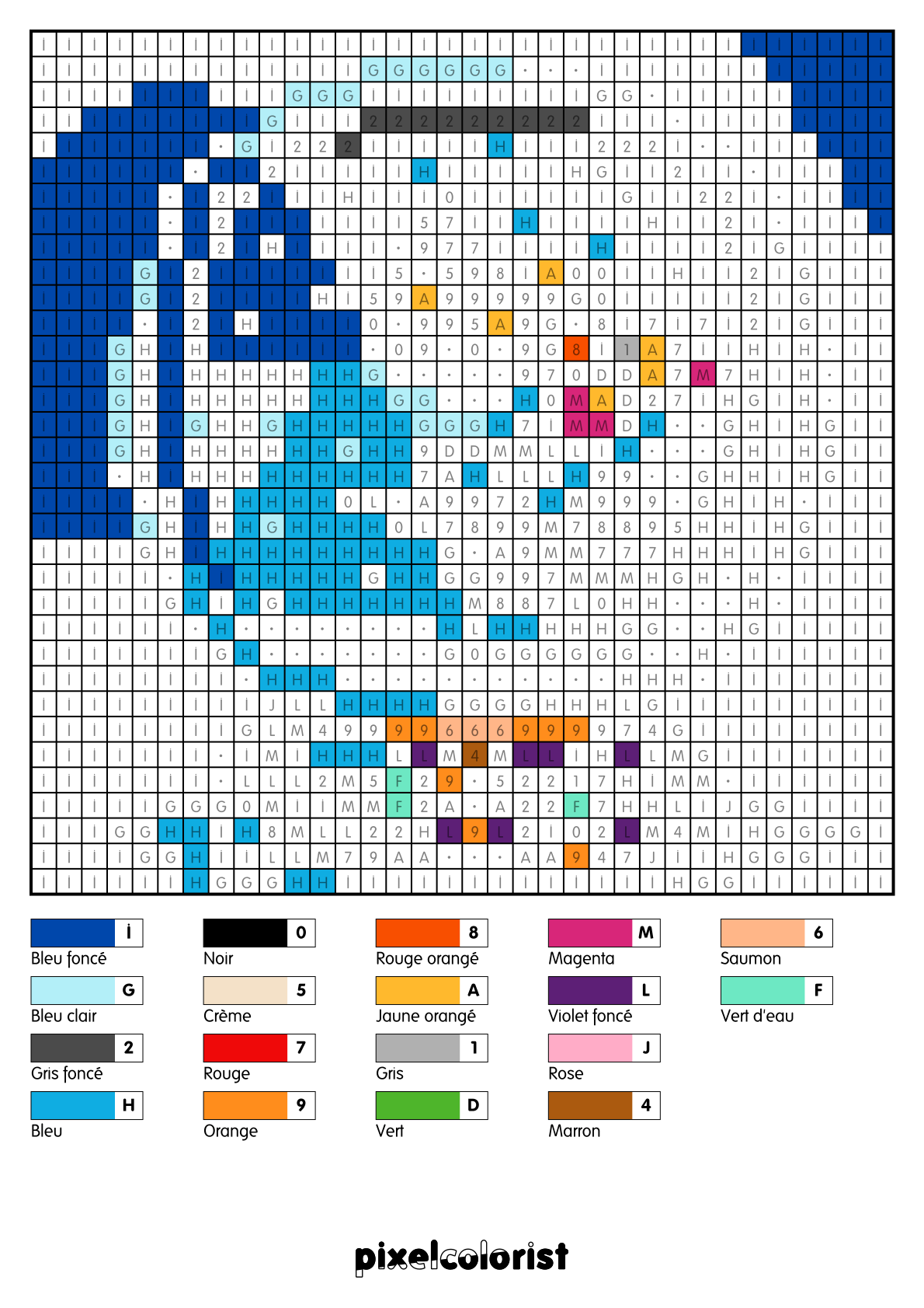 Coloriage %s pour adulte à imprimer (numérotés)