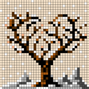 Coloriage Arbre coeur pour adulte à imprimer (numérotés)