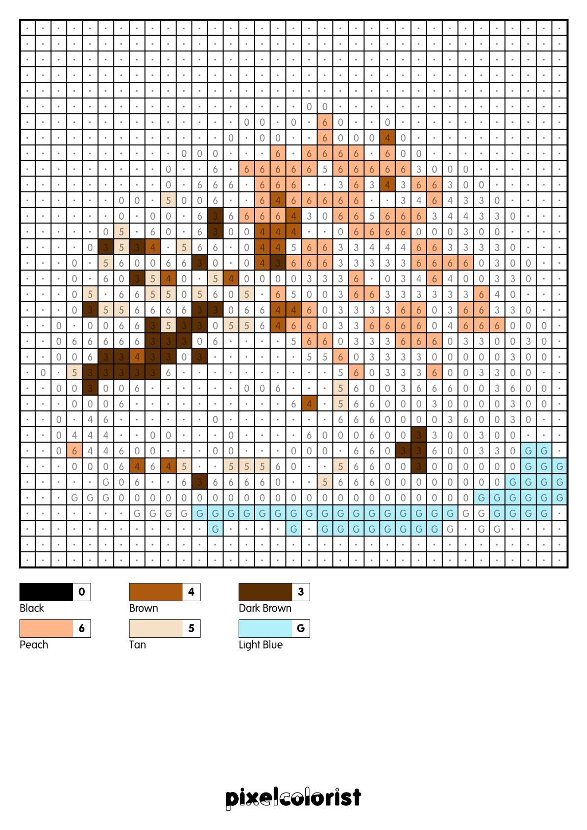 %s free Color by Number for adults PDF page