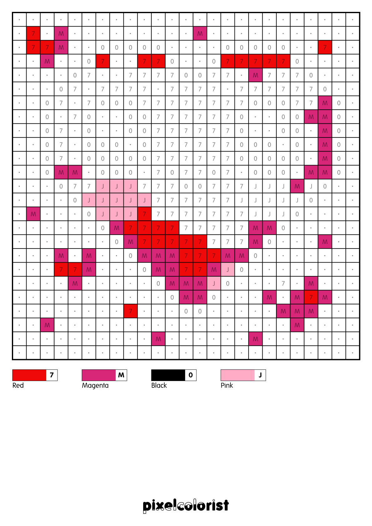 %s free Color by Number for adults PDF page