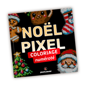 Coloriage Noël Pixel pour adulte à imprimer (numérotés)