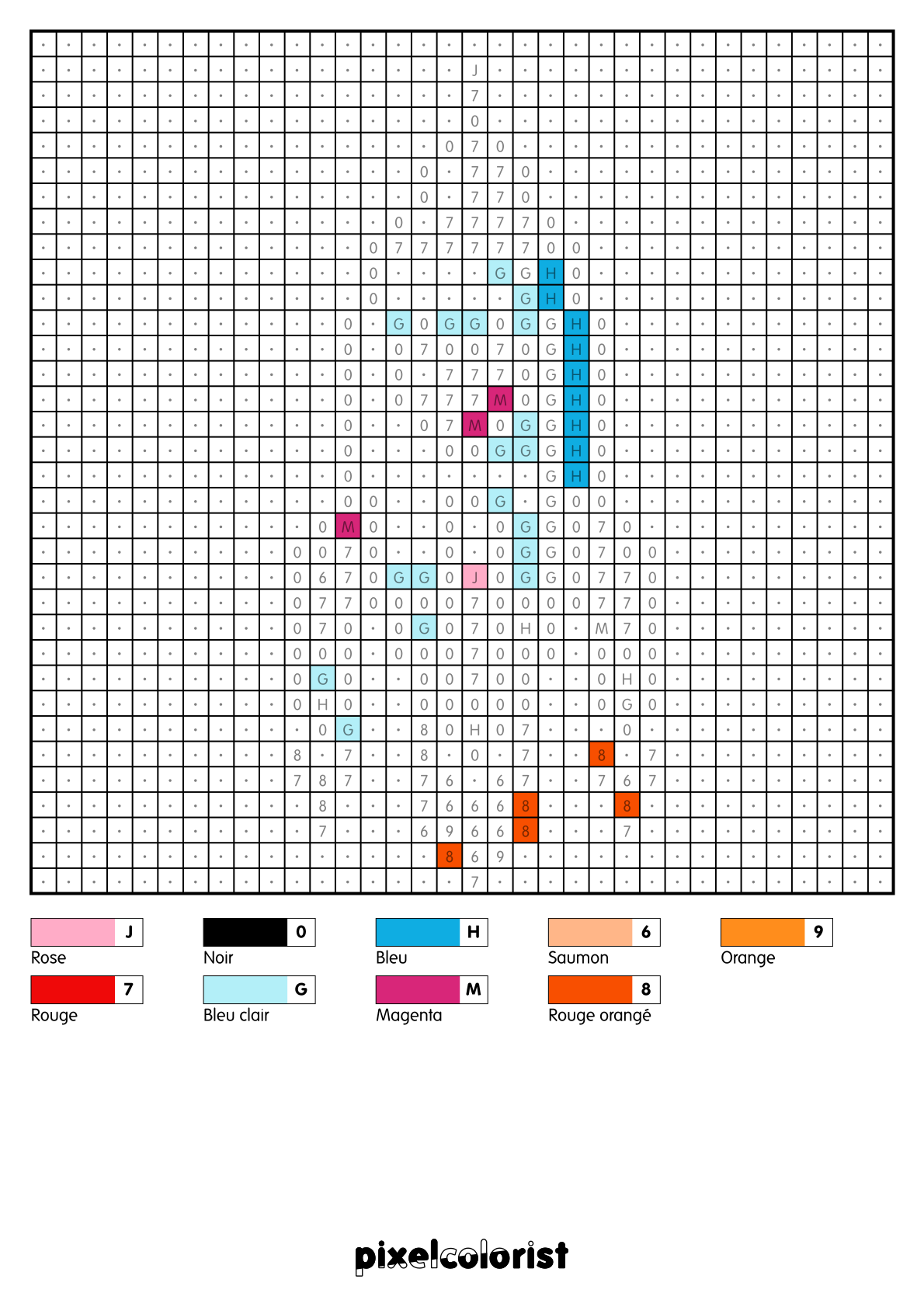 %s free Color by Number for adults PDF page