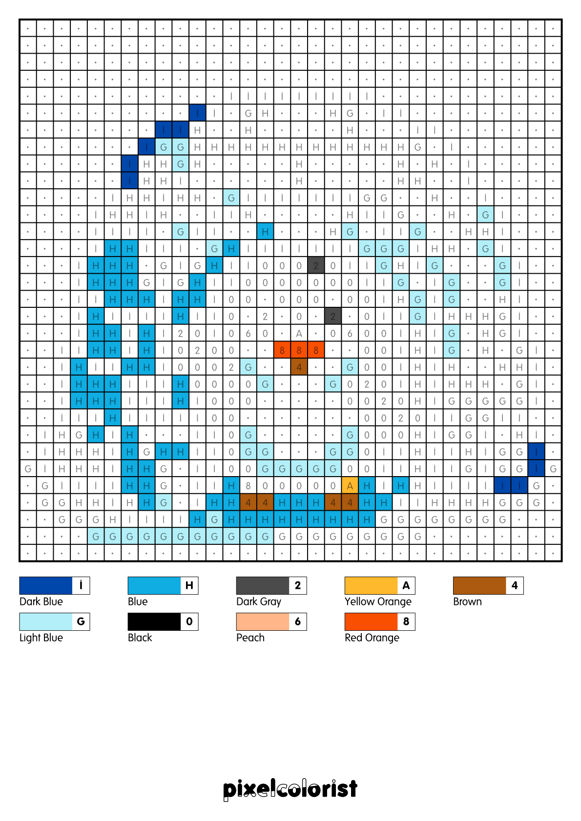 Penguin Igloo free Color by Number for adults PDF page