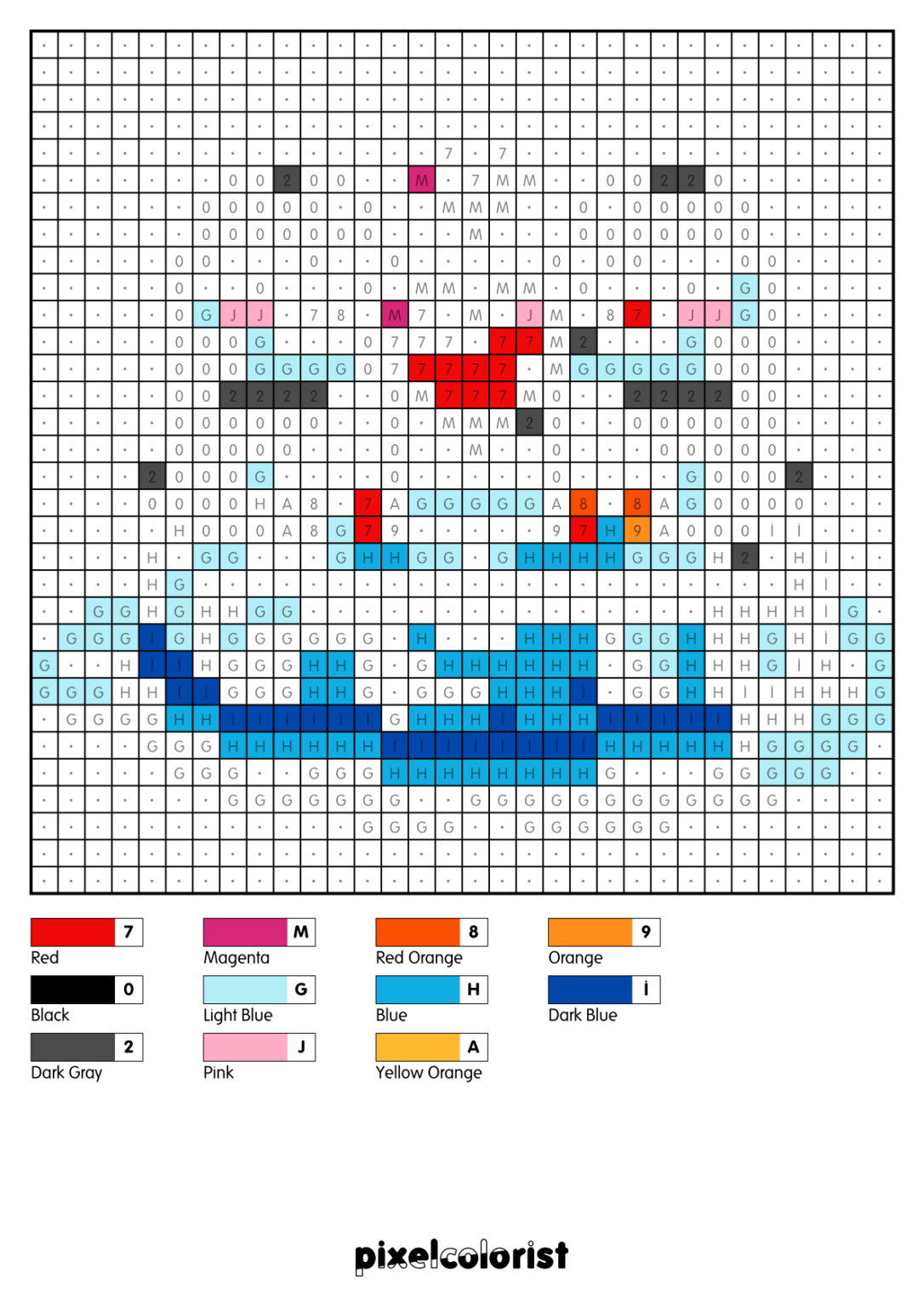 Penguins in Love Pixel Color by Number for Adults - Pixelcolorist