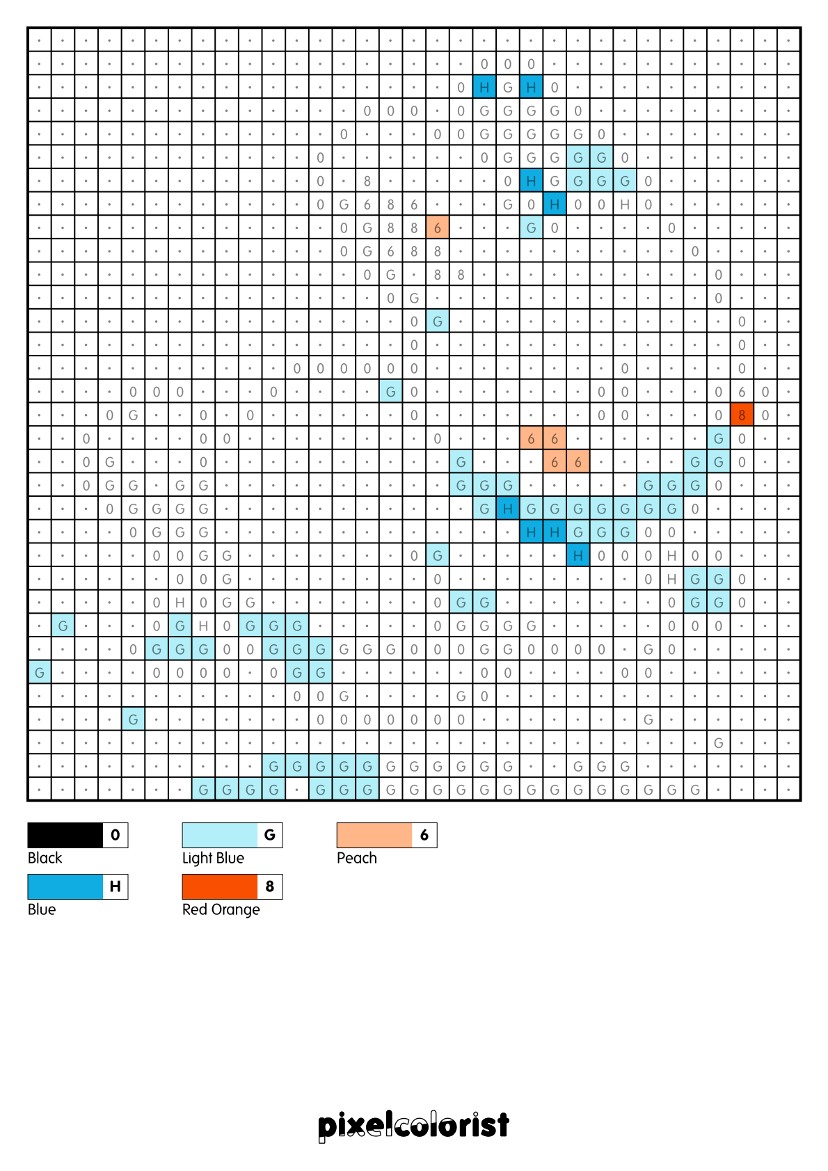 %s free Color by Number for adults PDF page