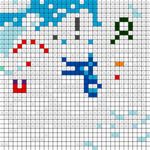 Coloriage Bonhommes de neige pour adulte à imprimer (numérotés)