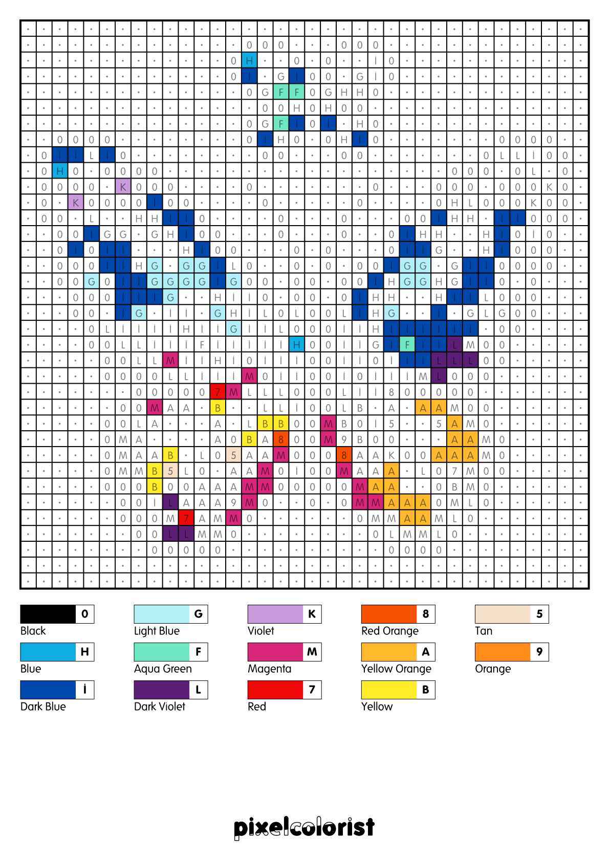 Butterflies free Color by Number for adults PDF page