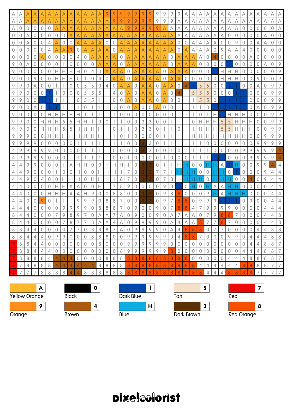 Butterfly free Color by Number for adults PDF page