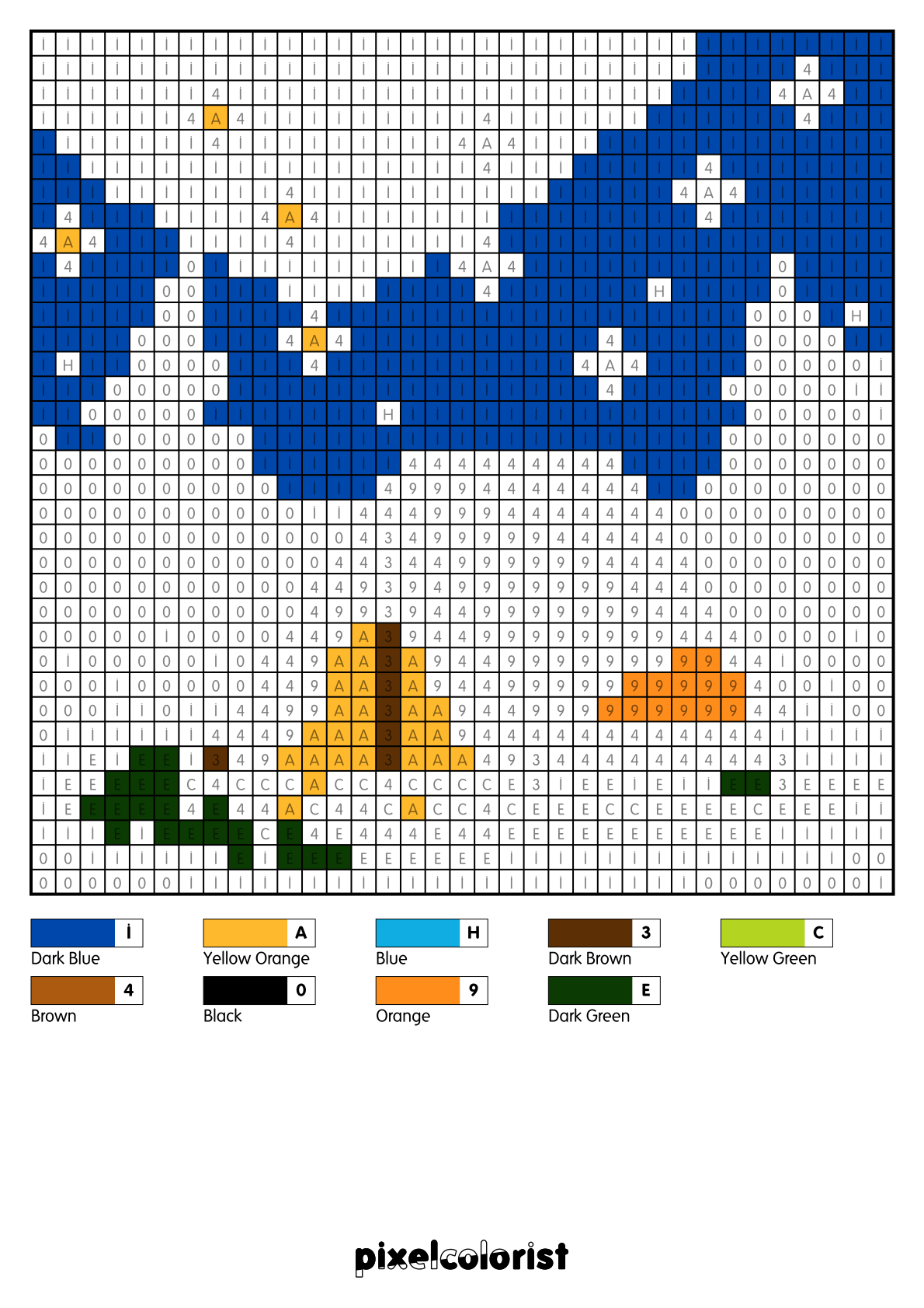 Camping under the Stars free Color by Number for adults PDF page