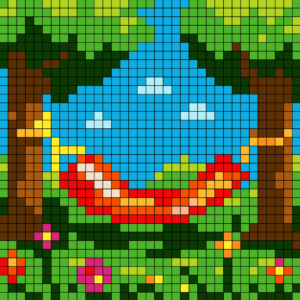 Hammock Free Color by Number for adults PDF coloring page