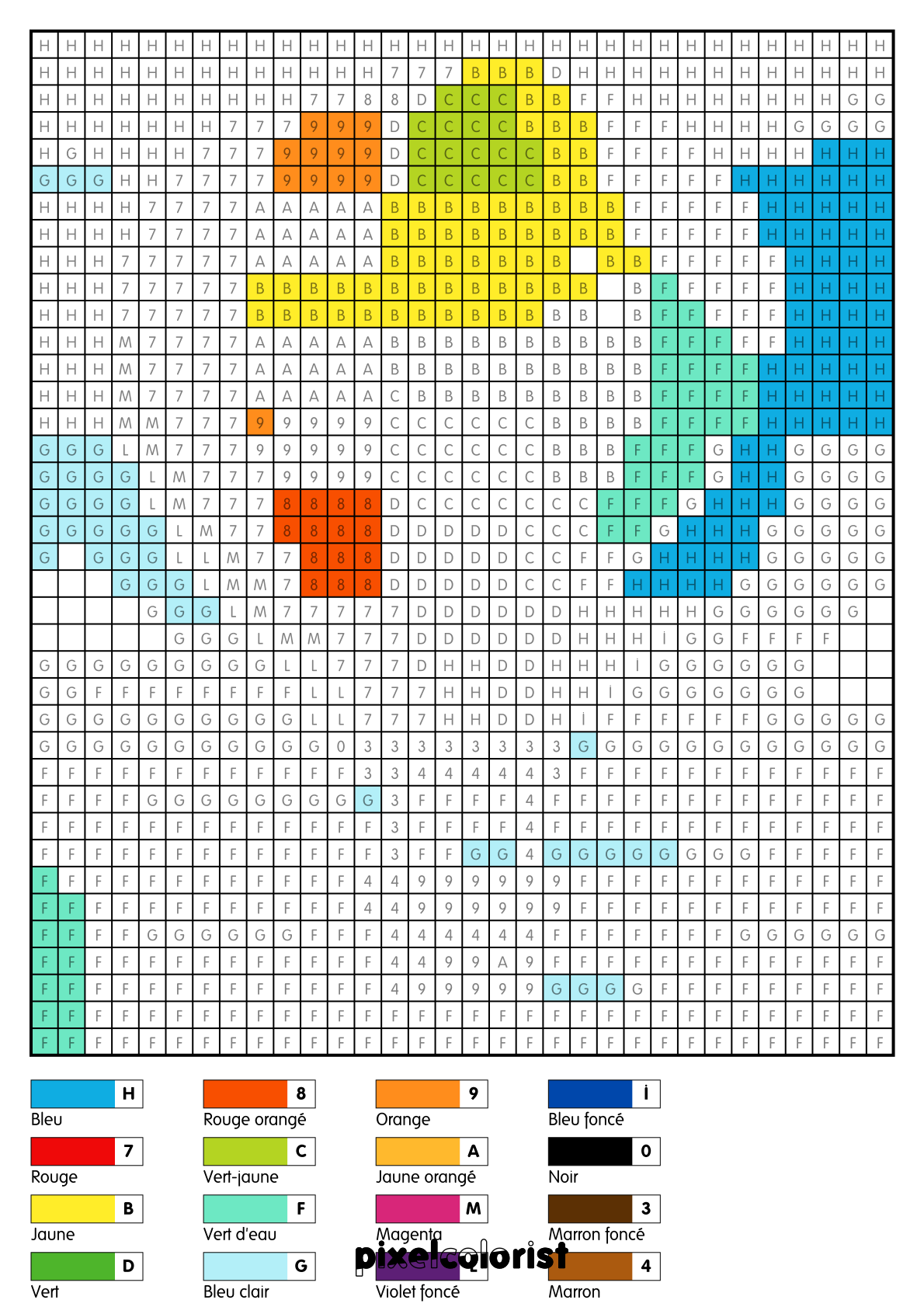 Coloriage Montgolfière pour adulte à imprimer (numérotés)