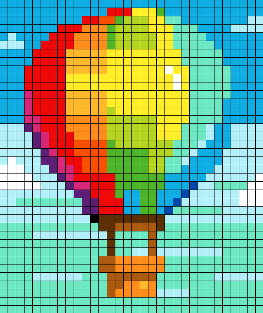 Hot Air Balloon pixel art idea