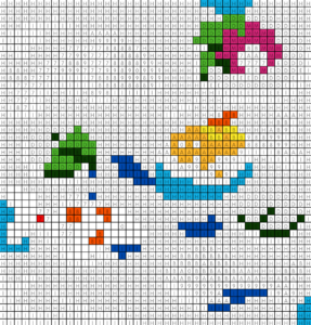 Coloriage Étang à koï pour adulte à imprimer (numérotés)