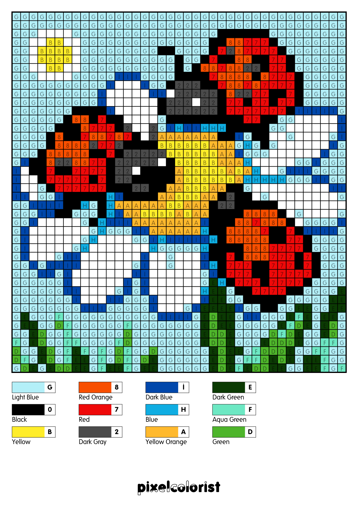 Ladybug Gathering Pixel Color by Number for Adults - Pixelcolorist