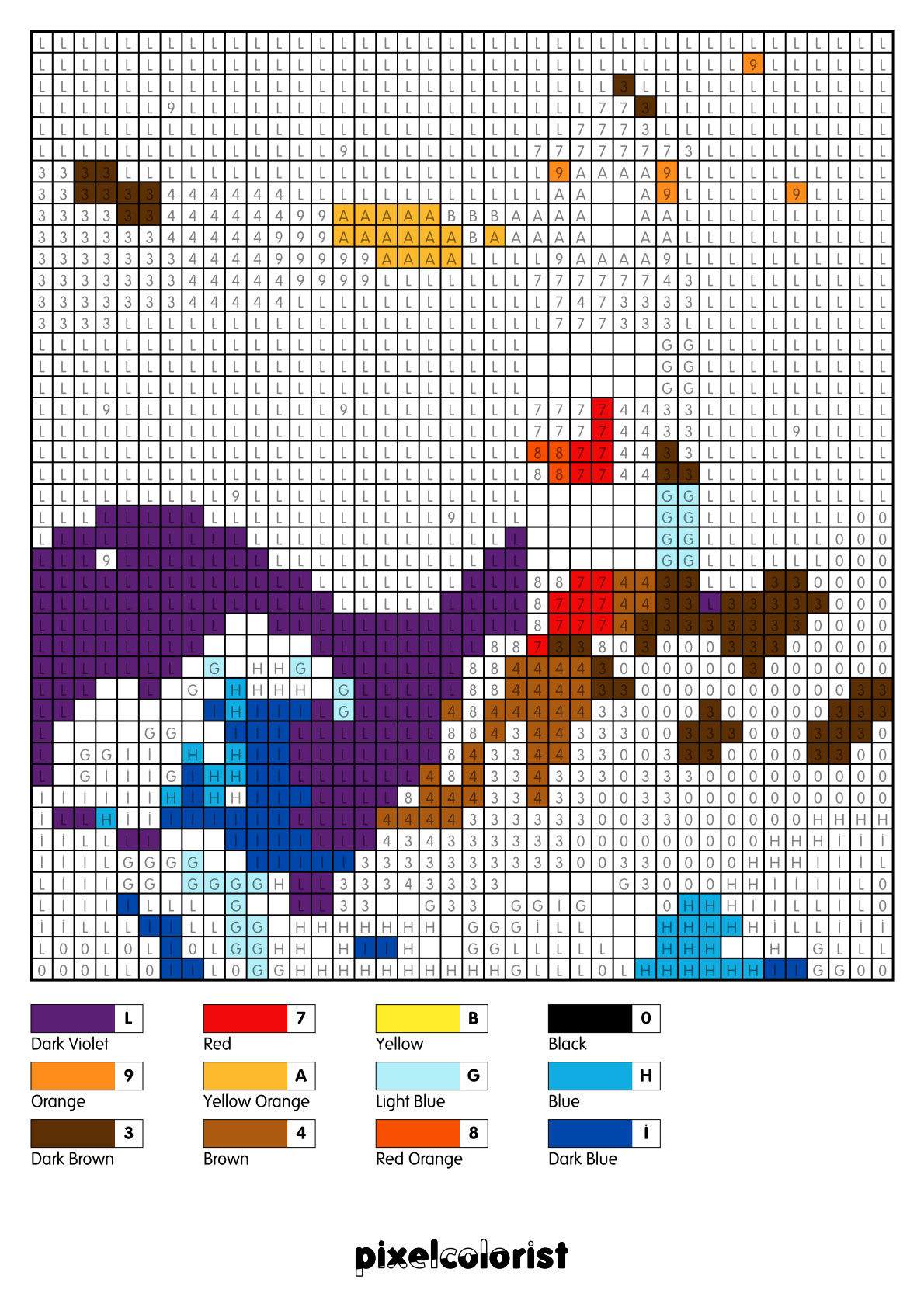 Lighthouse Glow free Color by Number for adults PDF page
