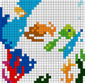 Coloriage Animaux marins pour adulte à imprimer (numérotés)
