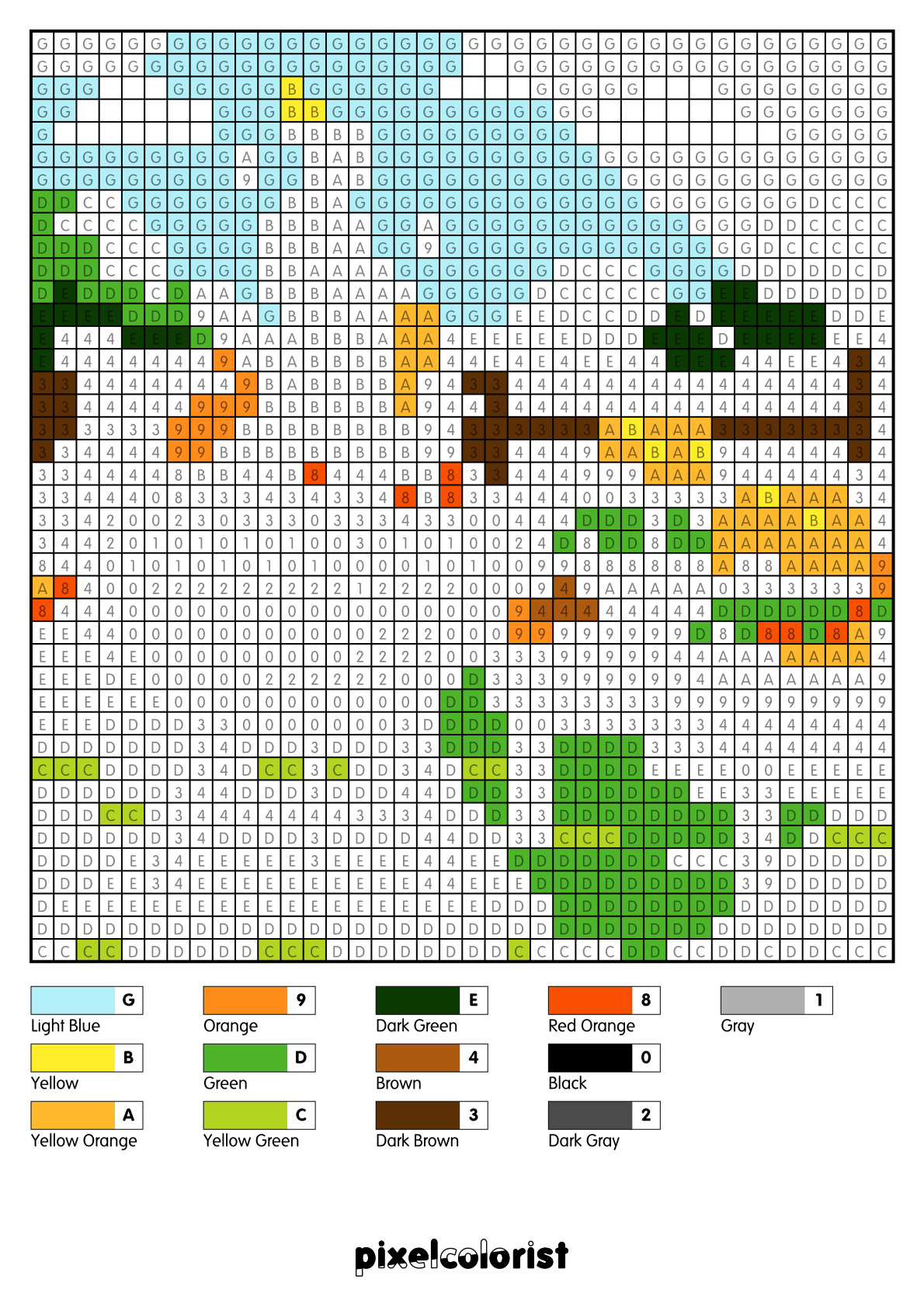 Summer Barbecue free Color by Number for adults PDF page