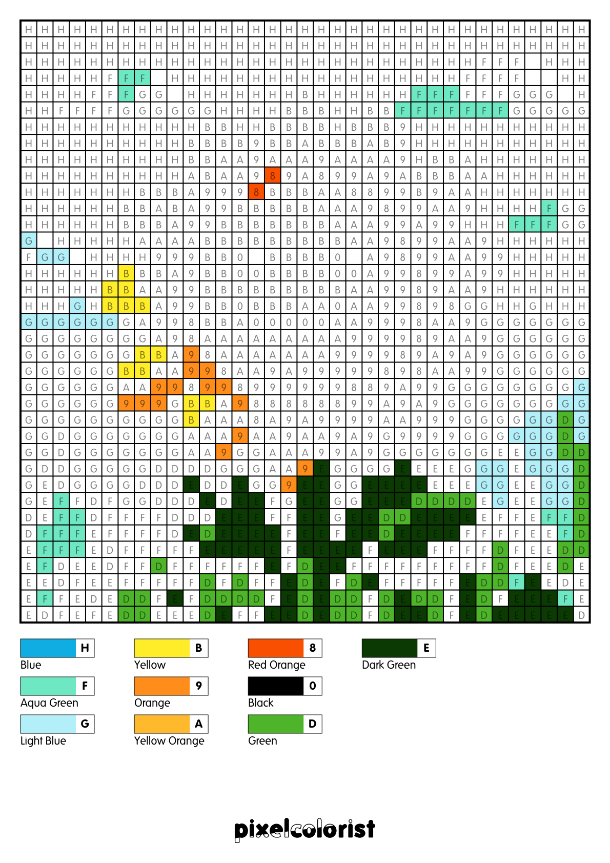 Sunflower Smile free Color by Number for adults PDF page