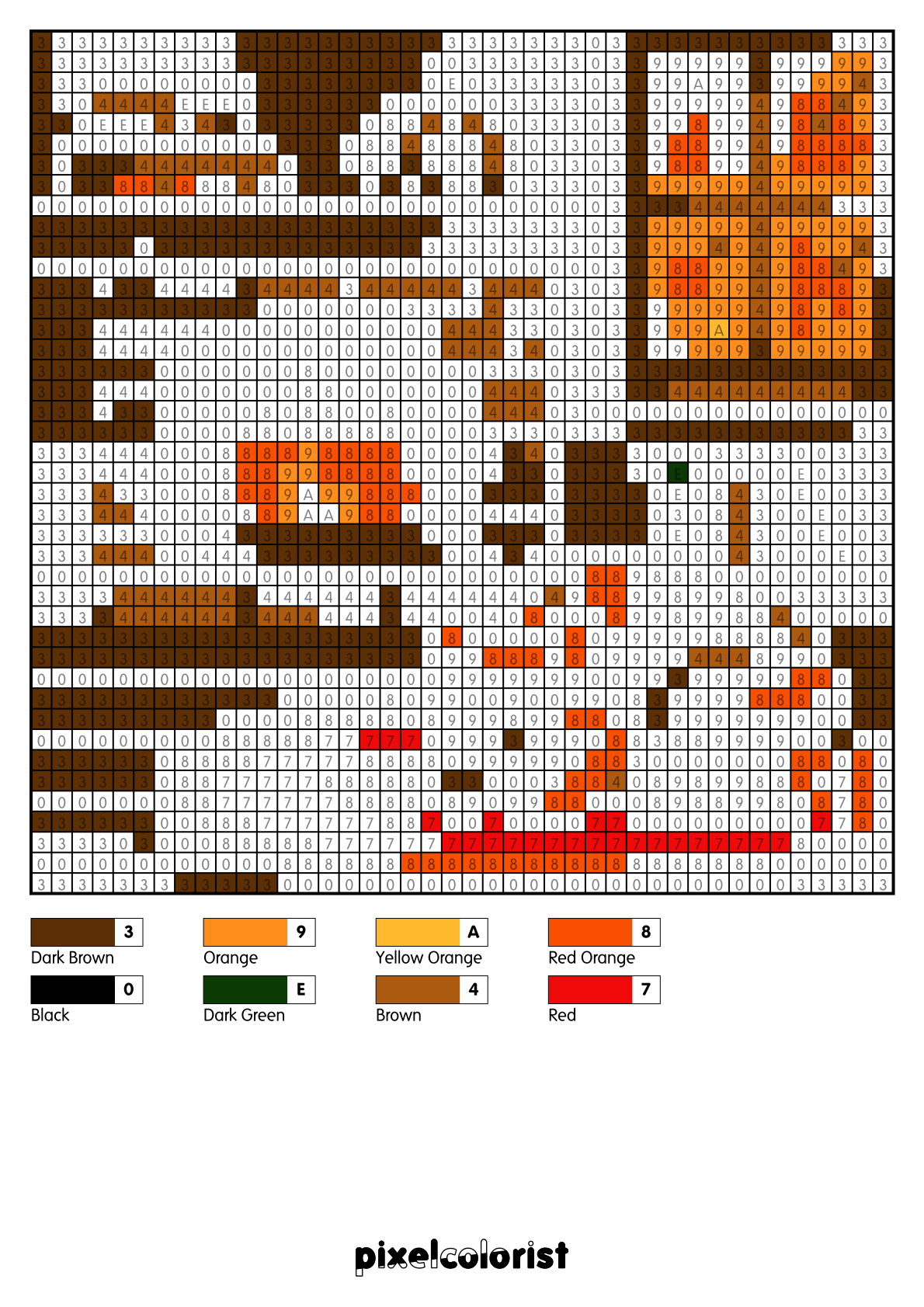 Cozy Fireplace free Color by Number for adults PDF page