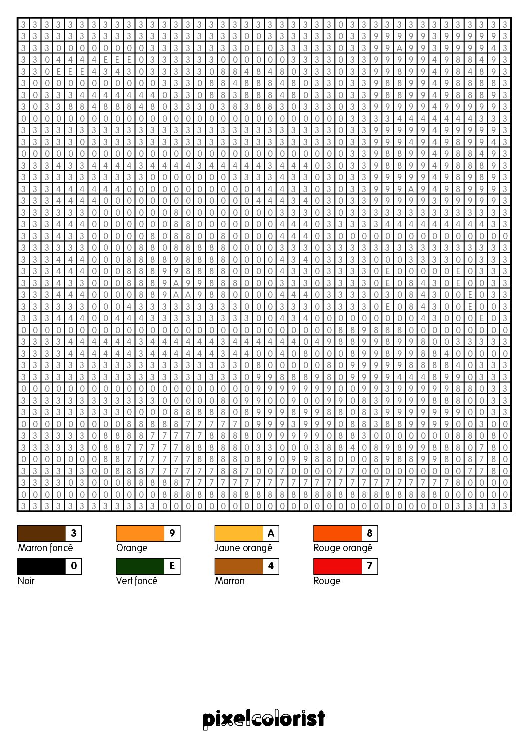 Coloriage Au coin du feu pour adulte à imprimer (numérotés)