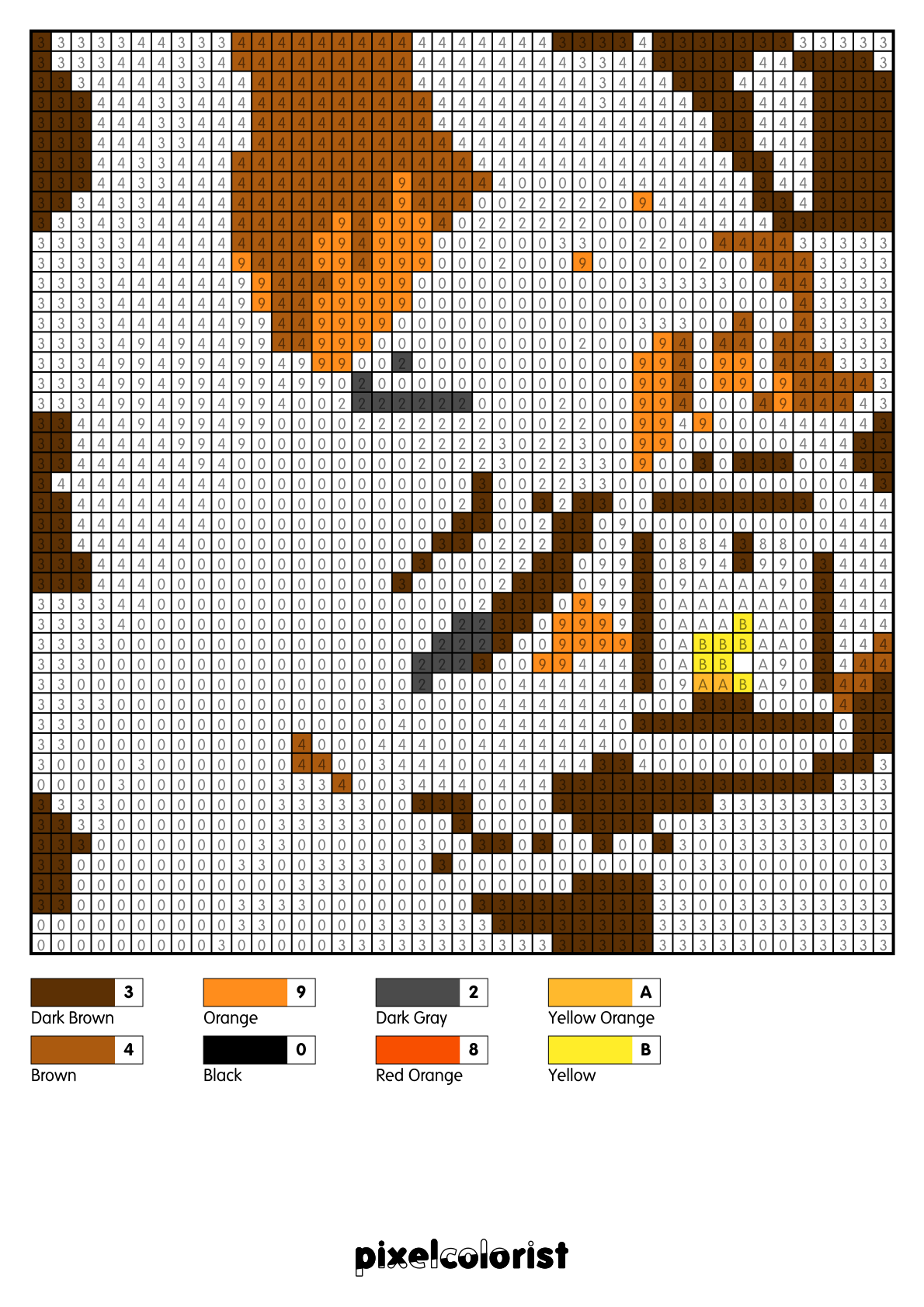 Crow with Lantern free Color by Number for adults PDF page