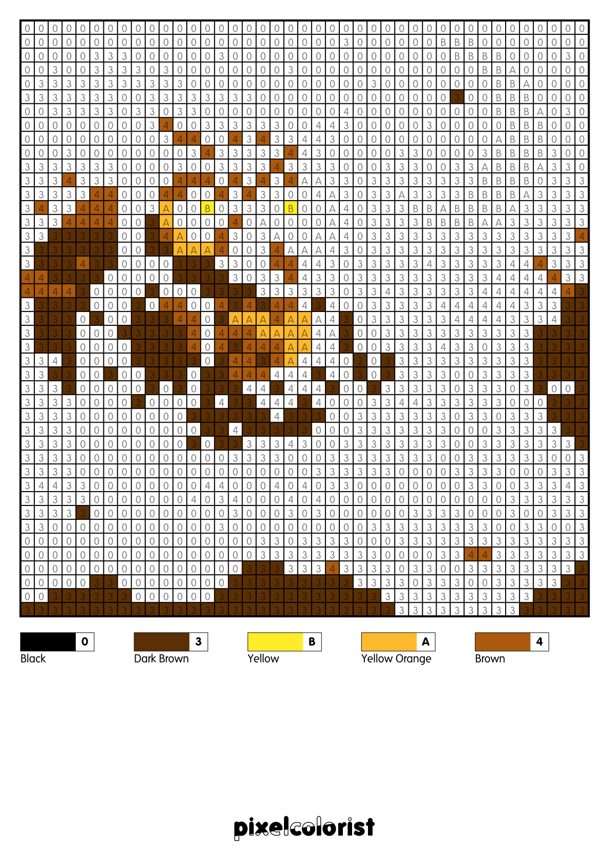 Owl on Branch free Color by Number for adults PDF page