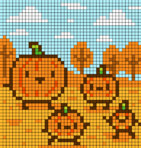 Pumpkin Creatures Free Color by Number for adults PDF coloring page