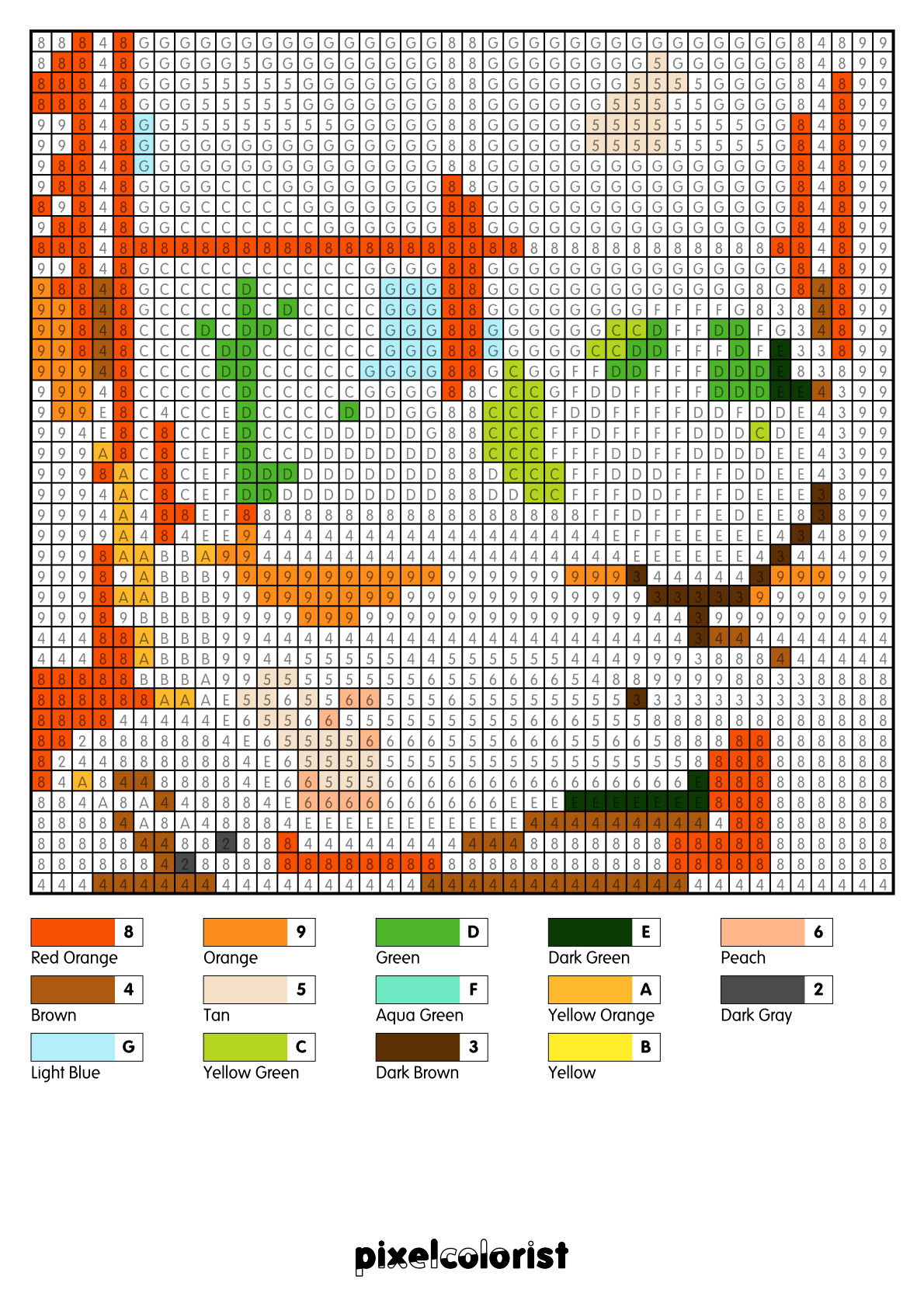 Study Desk free Color by Number for adults PDF page