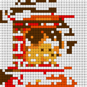 Happy Fireplace Free Color by Number for adults PDF coloring page