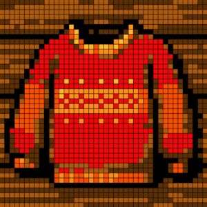 Knitted Sweater Free Color by Number for adults PDF coloring page