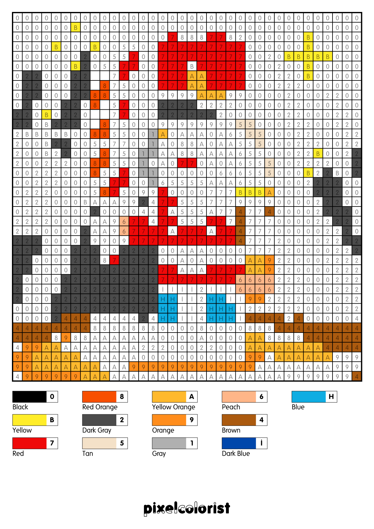 Nutcracker With Candy Sword free Color by Number for adults PDF page