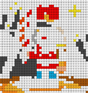 Nutcracker With Candy Sword Free Color by Number for adults PDF coloring page