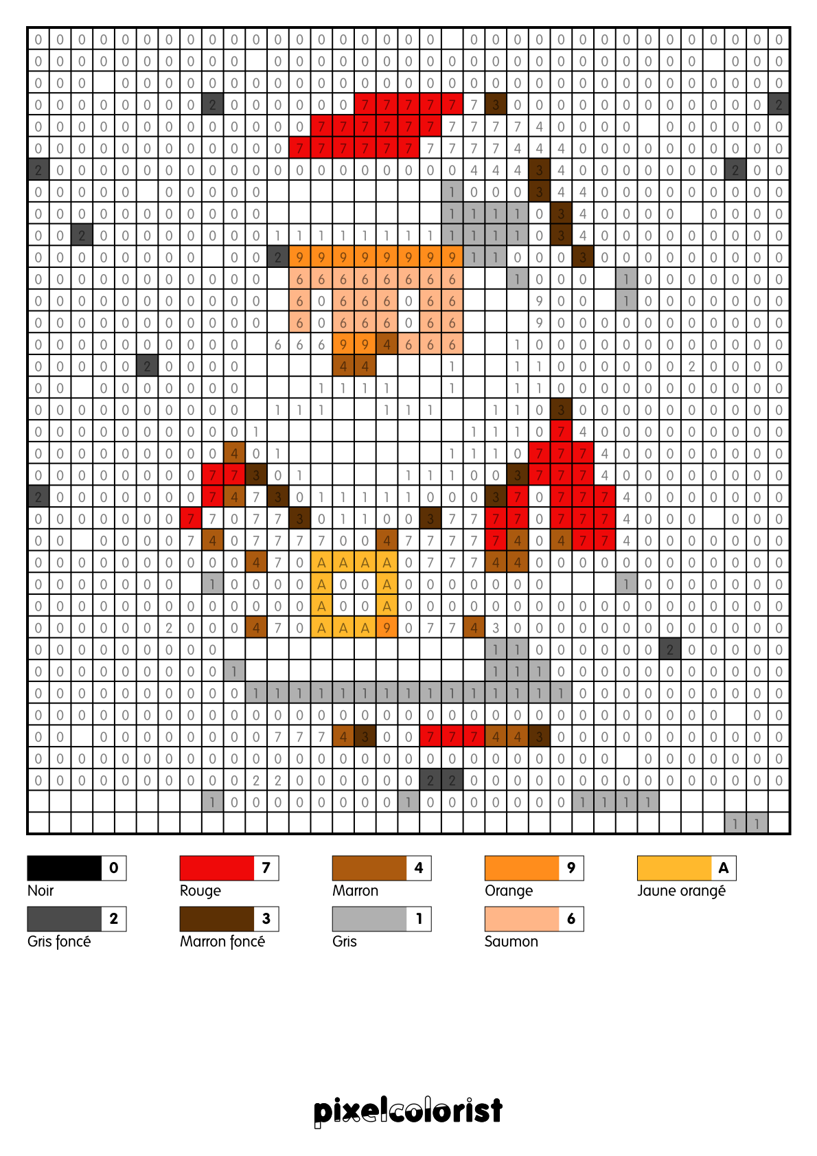 Coloriage Père Noël pour adulte à imprimer (numérotés)