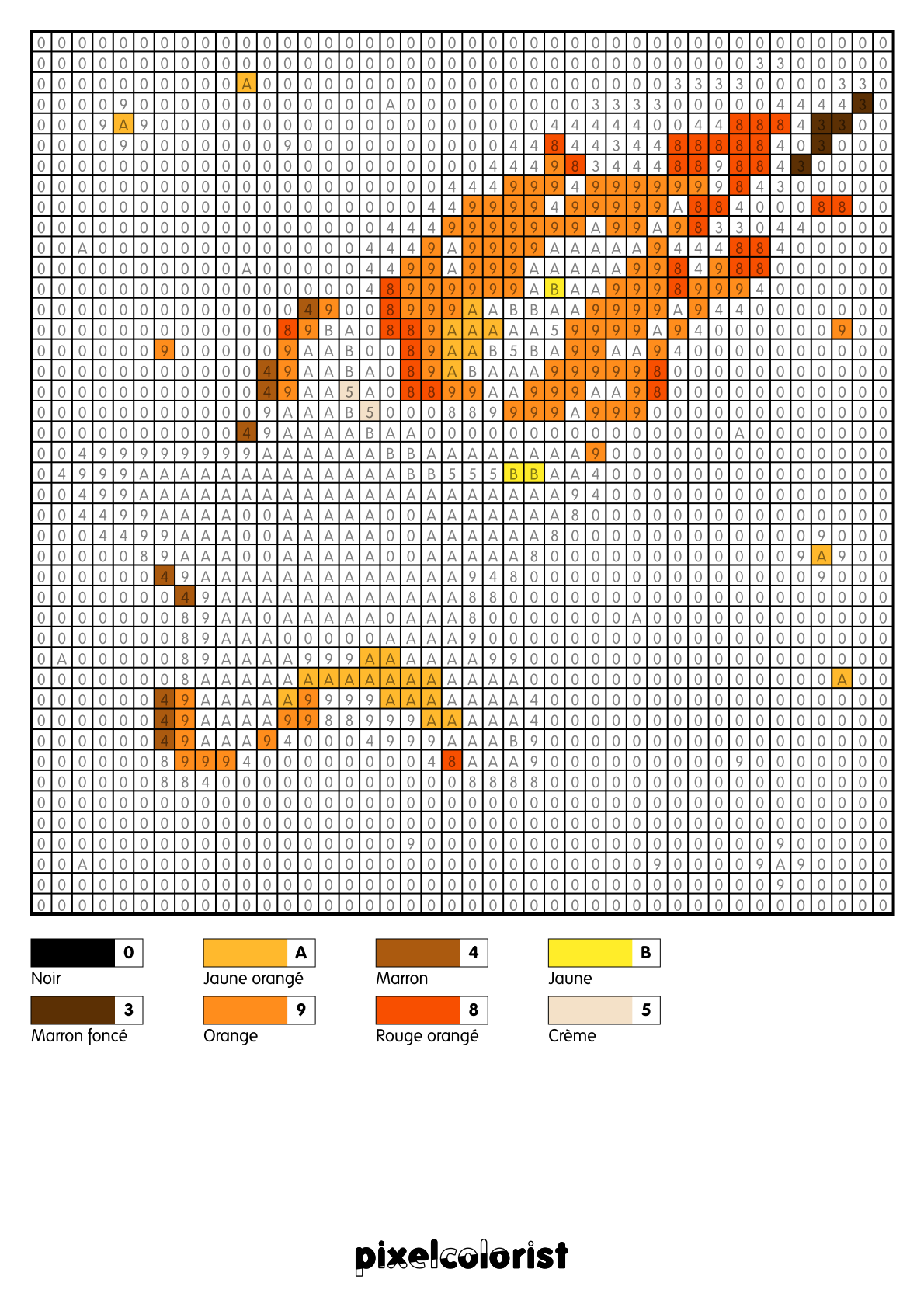 Coloriage Étoile filante pour adulte à imprimer (numérotés)