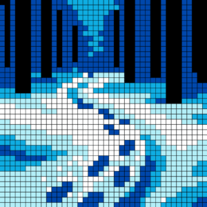 Snow Path Free Color by Number for adults PDF coloring page