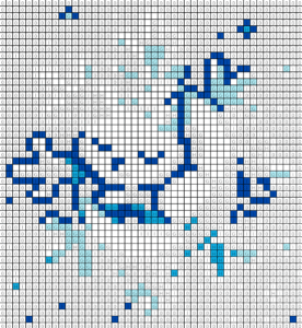 Coloriage Flocon de neige chat pour adulte à imprimer (numérotés)