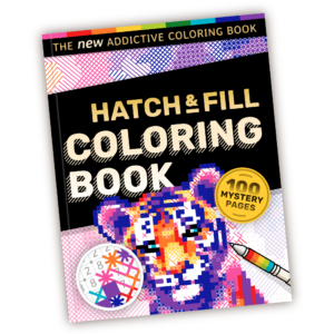 Hatch & Fill Coloring Book Free Color by Number for adults PDF coloring page